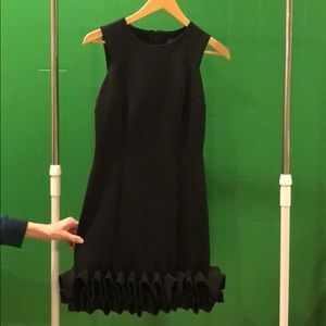 Black dress with super fun bottom detail